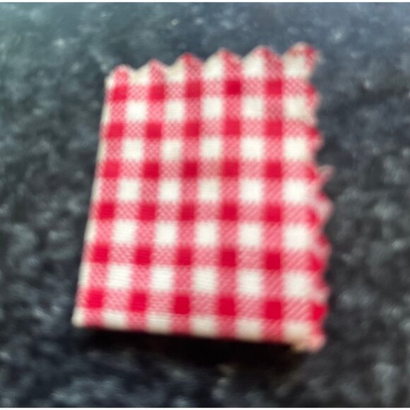 Vintage Barbie Red Riding Hood Red Checked Napkin #0880 Little Theater Excellent - Picture 3 of 6